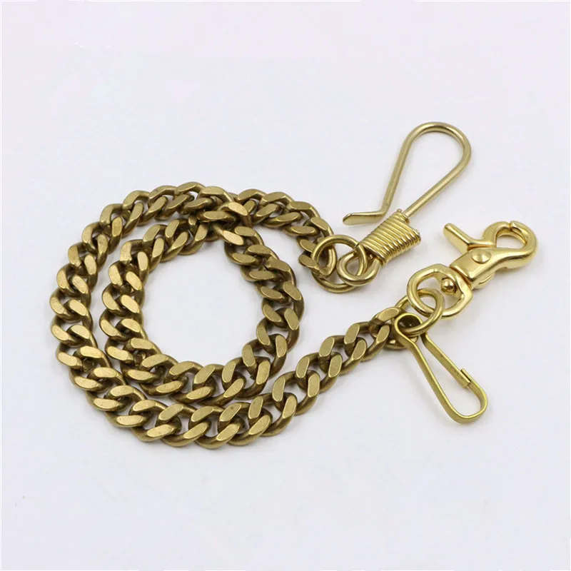 Pure copper U-shaped hook wealth cloth chain key chain trouser chain wallet chain brass chain denim personality accessories