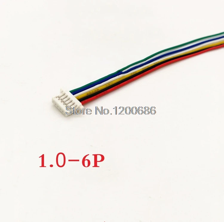 SH1.0 6Pin Male Plug Connector With Wire Cable 8cm