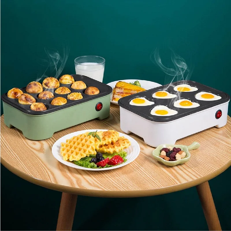 Fried Egg Burger Machine Non-Stick Household Electric Frying Pan Breakfast Pancake Pan Mold Omelette Pan Multicooker 220V