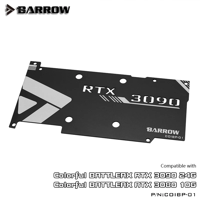 Barrow Backplane for Colorful BATTLEAX 3090 3080, For Full Cover Water Cooling GPU Block Cooler, COIBP-01