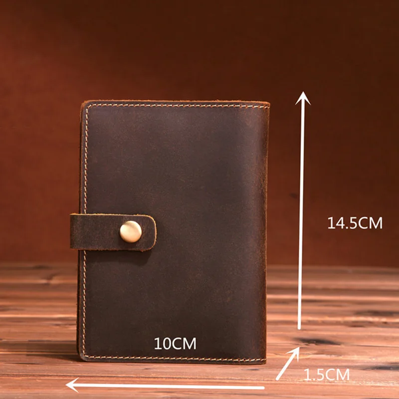 Luxury Handmade Travel Passport Holder Men Top Cow Leather Case for Passport Travel Wallet Oragnizer Vintage Hasp Paspoort Cover