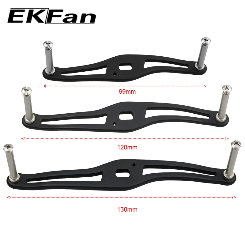 EKFAN 99MM 120MM 130MM Metal S-shaped Fishing Reel Handle 8*5MM Holes Suitable For DAI Bait Casting Reel Parts