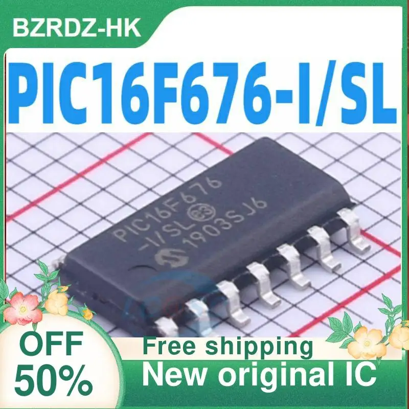 10PCS PIC16F676-I/SL PIC16F676 SOP14 IC New original IC