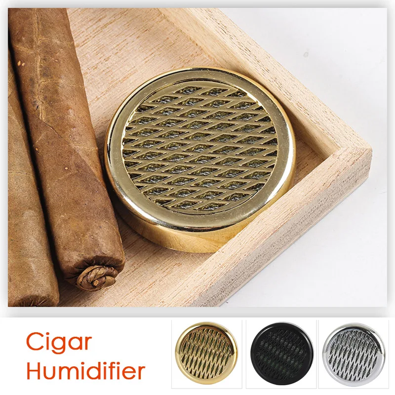 Round ABS Cigar Humidifier Humidor Box Gadget Portable Cigarette Cigar Humidifiers Smoking Accessories Tobacco Moisturizing Tool