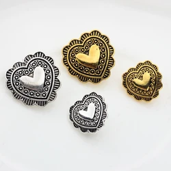 3pcs/lot 27MM Retro Zinc Alloy Sweet Heart   Decorative Buttons Charms Pendants for DIY Accessories