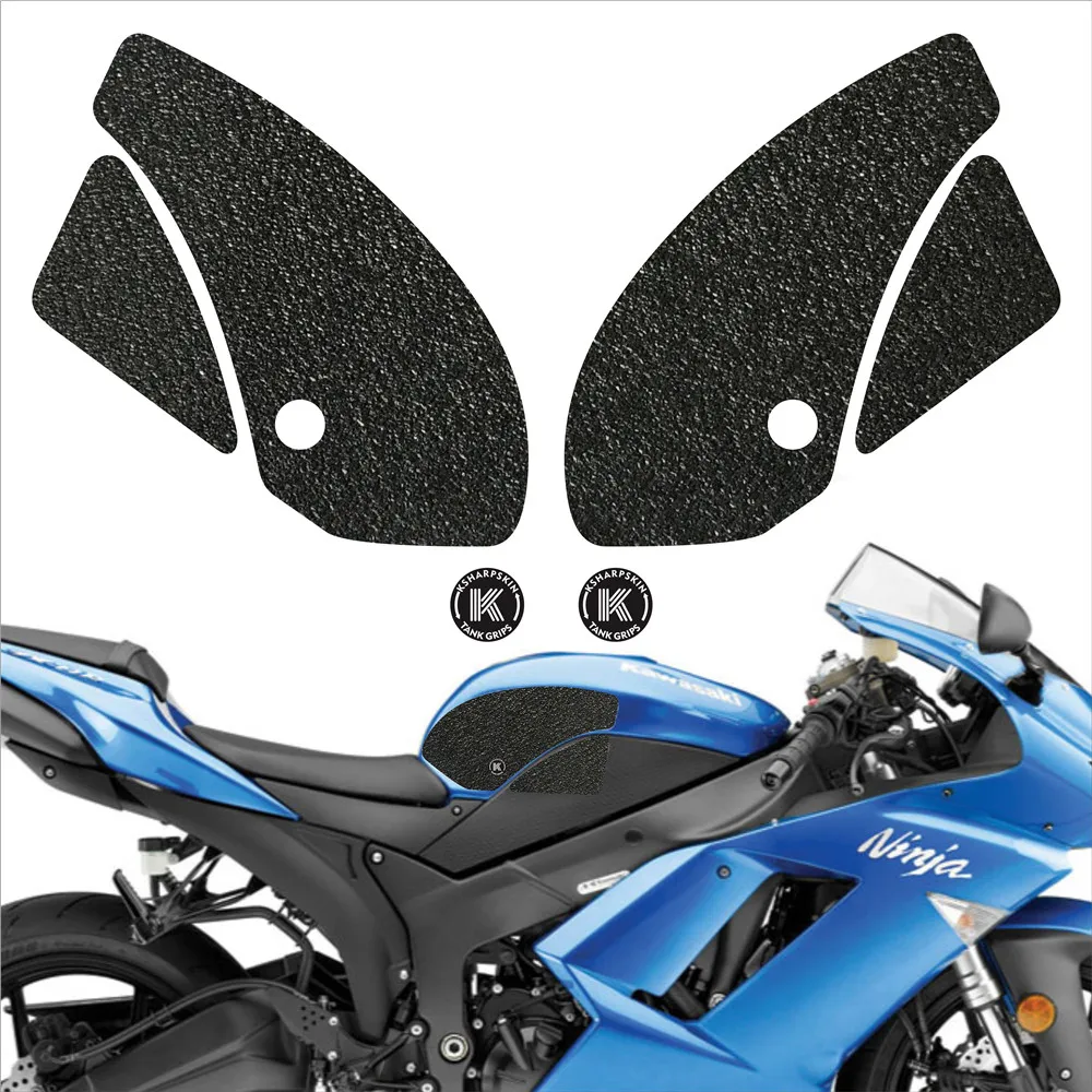 

Motorcycle fuel tank pad tank grip protection sticker KSHARPSKIN knee grip side applique for KAWASAKI 07-08 NINJA ZX-6R