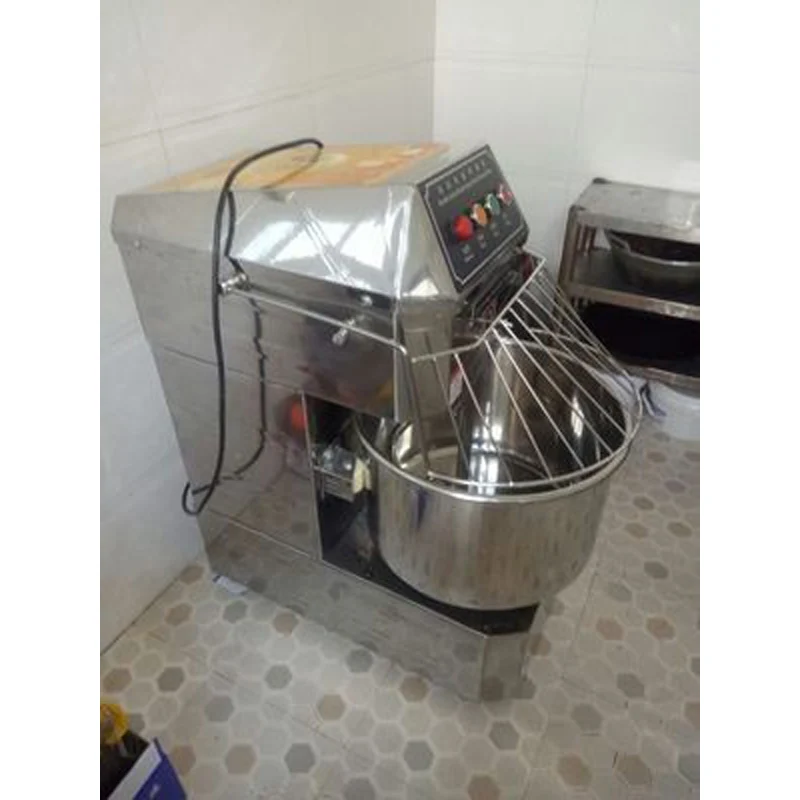 Commercial Double-action Double-speed 20kg Automatic Dough Mixer Stainless Steel Chef Machine