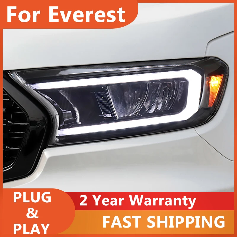 LED Head Lamp For Ford Ranger Everest T6 FL T7 T8 Raptor Endeavour Headligh 2016-2019 LED Head Lamp Dynamic Turn Signal Assembly