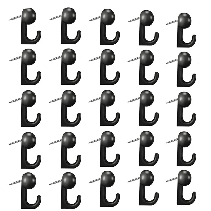 50pcs 2-in-1 Decorative Pushpin Paper Photo Memo File Tack for Cork Board Message Board Thumbtack Clear Hard Box Sealed