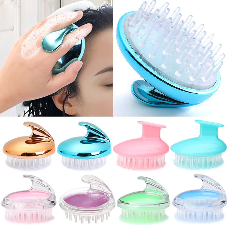 Silicone Head Body Scalp Massage Brush Comb Shampoo Hair Washing Comb Shower Brush Bath Spa Slimming Handheld Massage Brush