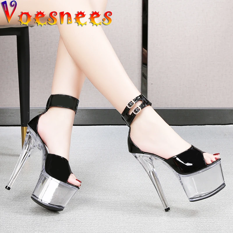 Voesnees Brand Summer Sandals Women Shoes Gladiator Pole Dance Heels High-heeled Sandals Thin Heels Back Strap Stripper Shoes