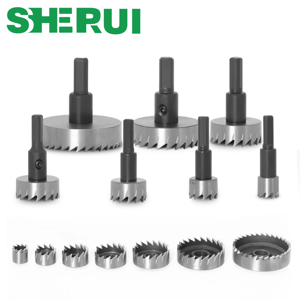7Sizes HSS Drill Bit High Speed Steel Carbide Tip Hole Saw Tooth Cutter Metal Drilling Woodwork Cutting Carpentry Crowns