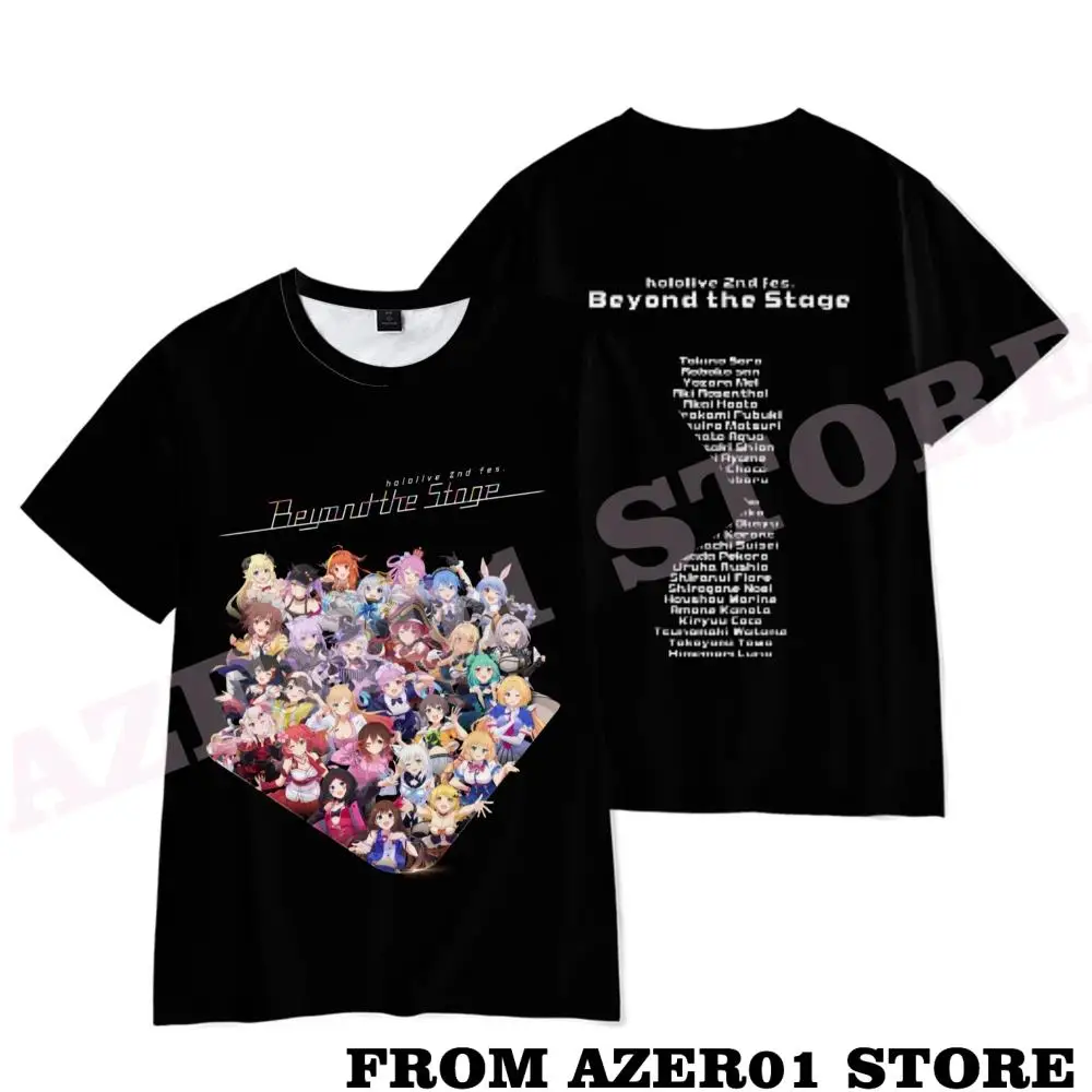 HOLOLIVE VTuber 2nd Fes Beyond The Stage 3D Print T-shirt Summer Preppy Men/Women Street Clothes Tshirt Streetwear Kawaii style