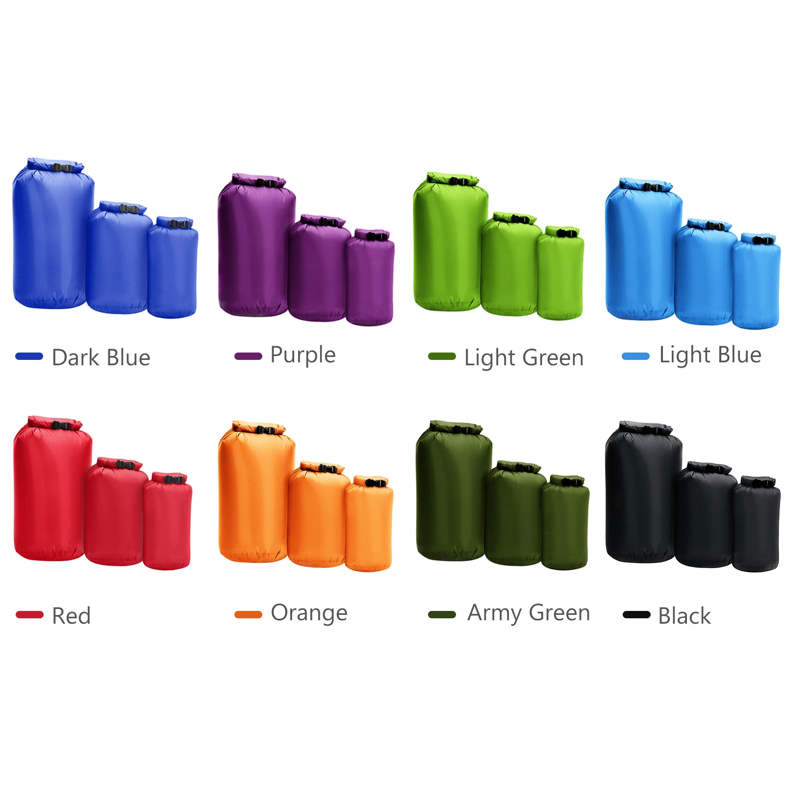 3pcs/set 8/40/70L Compression Storage Waterproof Dry Bags 6