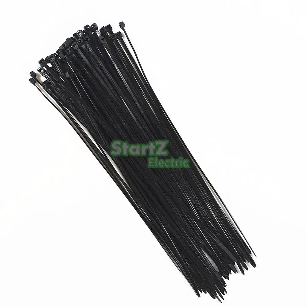 250 قطعة 500 قطعة/الحقيبة 5X (150,200,250,300,350,400 ،) ملليمتر الذاتي قفل الأسود Nylon66 سلك كابل البريدي العلاقات. العلاقات كابل SGS معتمد