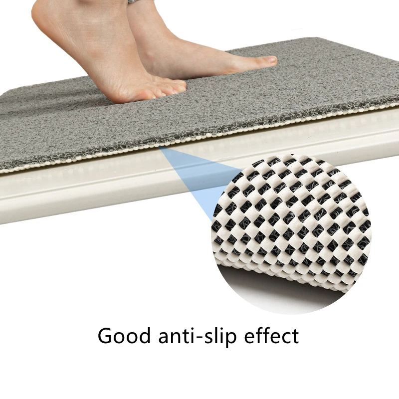 Bathroom Anti-slip Mat Mildew Proof Waterproof Shower Mat Soft Massage Home Bath Drainage PVC Washable Quick Drying Floor Rug