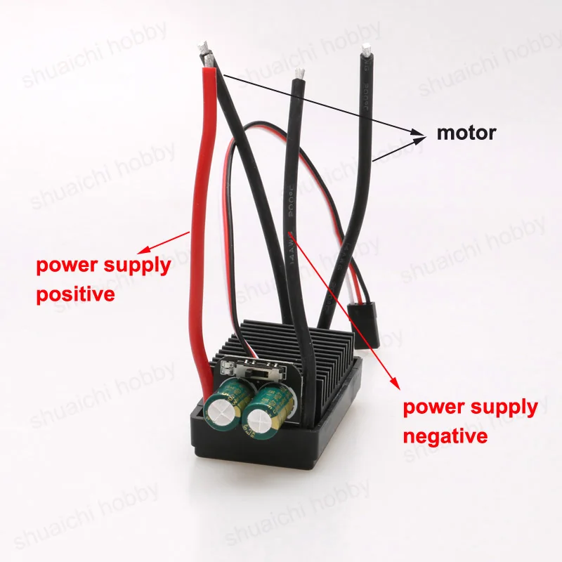 3S-6S 100A ESC Dual Way Brushed Speed Controller UBEC 5V 3A MOS Tube Circuit Board for RC Harvester 540 550 775 Brush Motor