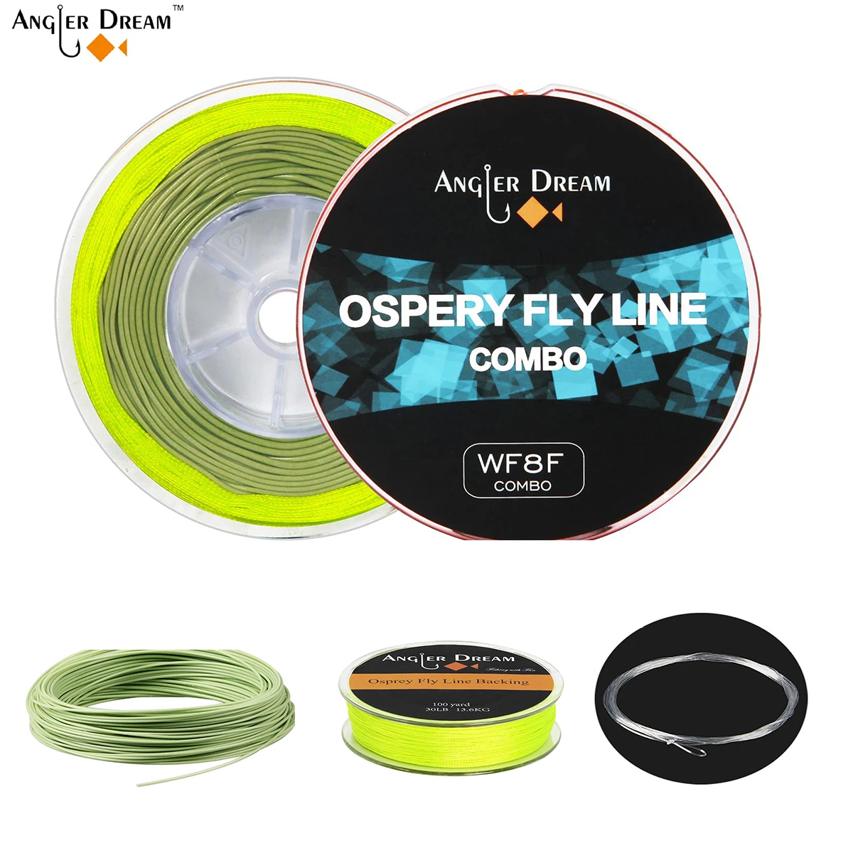 ANGLER DREAM Fly Fishing Line Combo Weight Forward Fishing Accessories Fly Line Floating 100FT With Backing And Tapered Leader