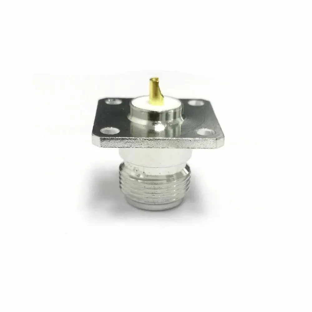 10pcs/50pcs N type female jack RF COAX connector 4-hole panel mount square 25x25mm w.solder cup