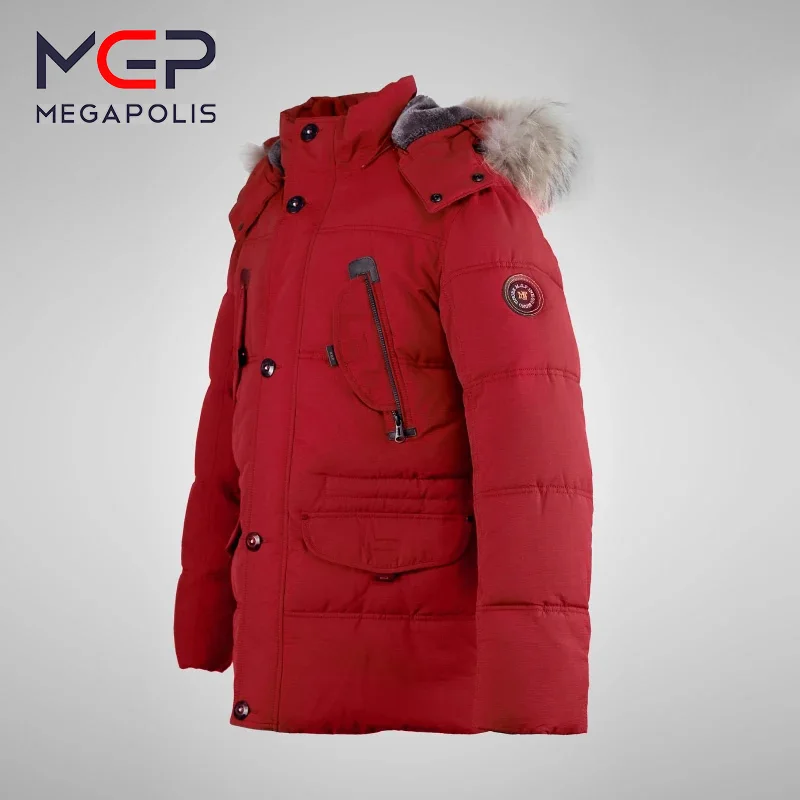 MGP new style winter men's clothing warm down jacket high quality leather collar brand male suit