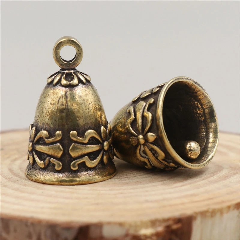 Bell Pendant Jingle Bell Brass Vintage Keyring For Gift Decor Hanging Ornament car key ring