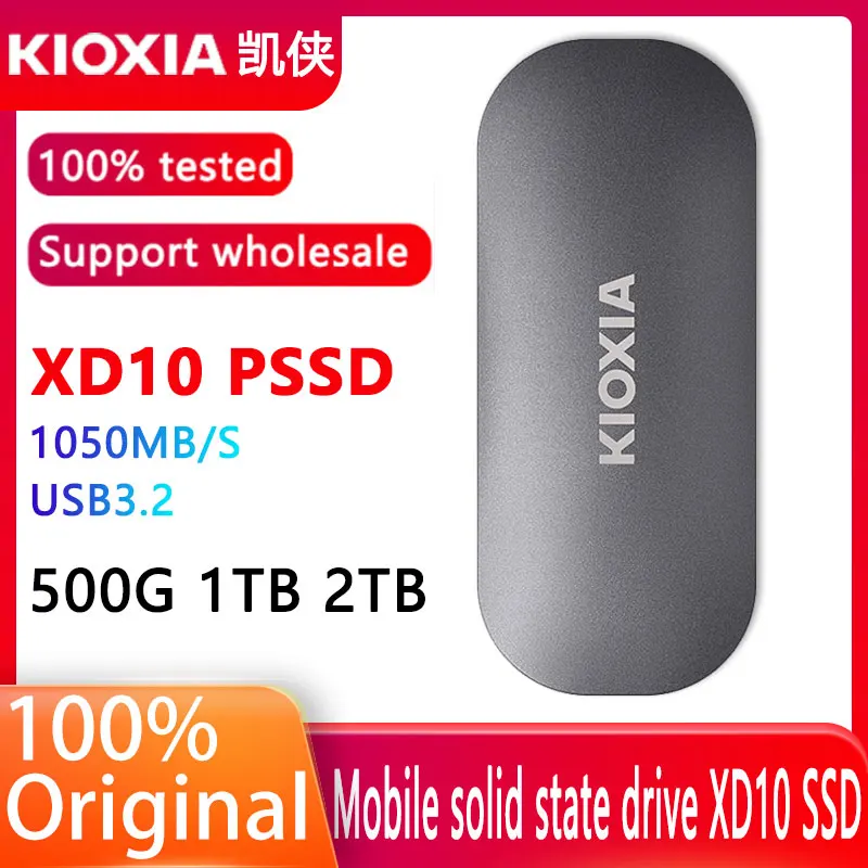 Kioxia disco rígido de estado sólido 500g xd10 ssd telefone móvel disco rígido externo pssd apple alta velocidade 1050 mb/s nvme anteriormente toshiba