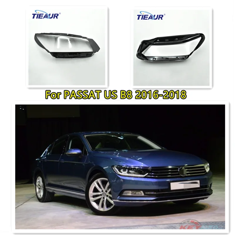 

Car Headlight Headlamp Cover for PASSAT US B8 Front Transparent Glass Lens Cover 2016 2017 2018 Repalcement Parts Lampshade DIY