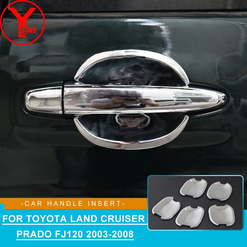 

Door Handle Bowl Cover Cavity Trim Insert Catch Molding Garnish Decoration For Toyota Land Cruiser Prado Fj120 2003-2008 YCSUNZ