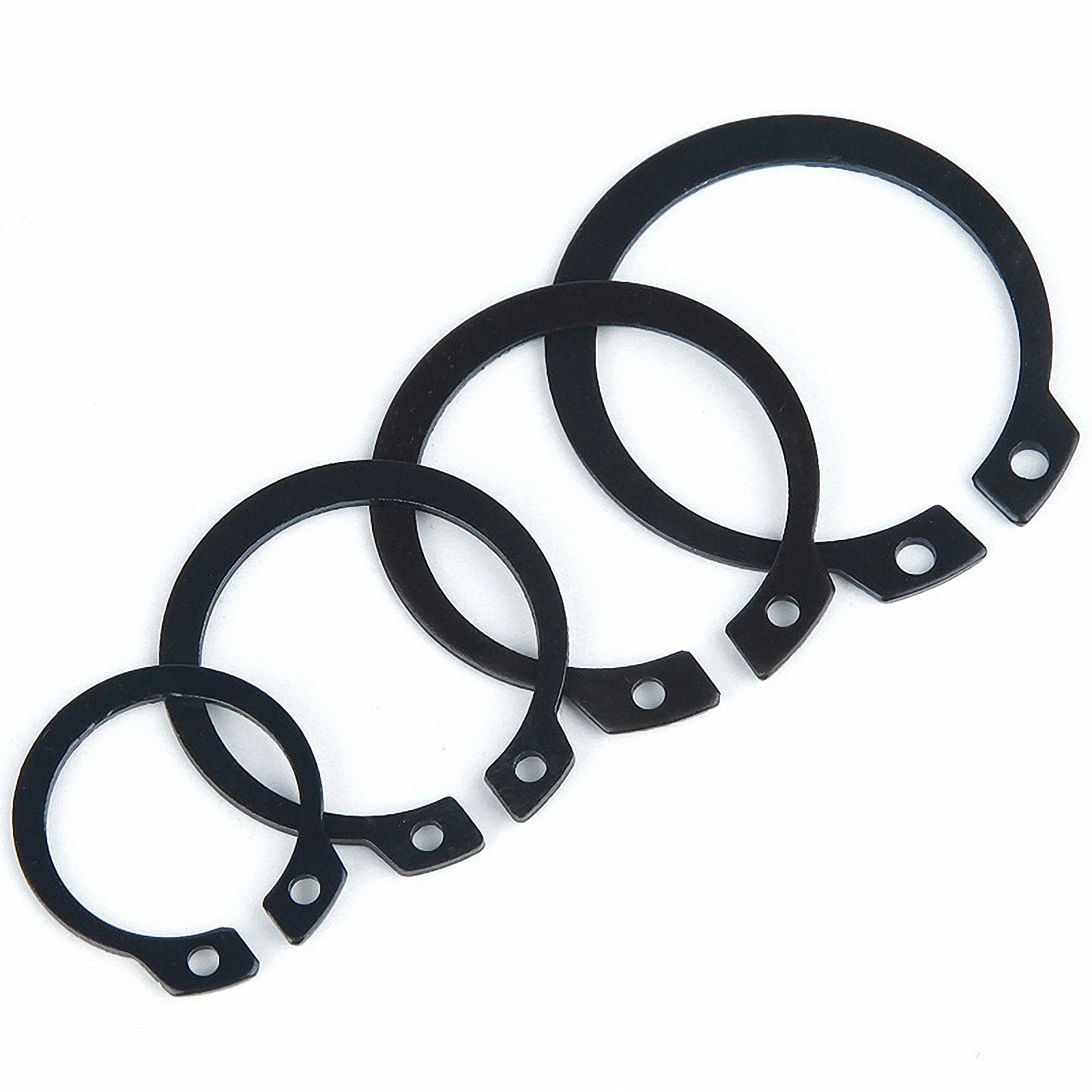 2-100pcs Black Circlips External C-type Clip Retaining Rings 65MN Steel M3 - M75 Shaft Collar Washer Fastener GB894