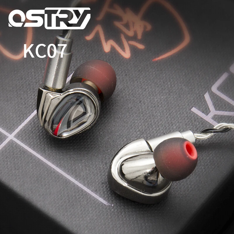 Ostry  KC07 Hybrid Wired Headphones DJ Hifi Earphone Bass Mmcx  Headset Detachable Cable