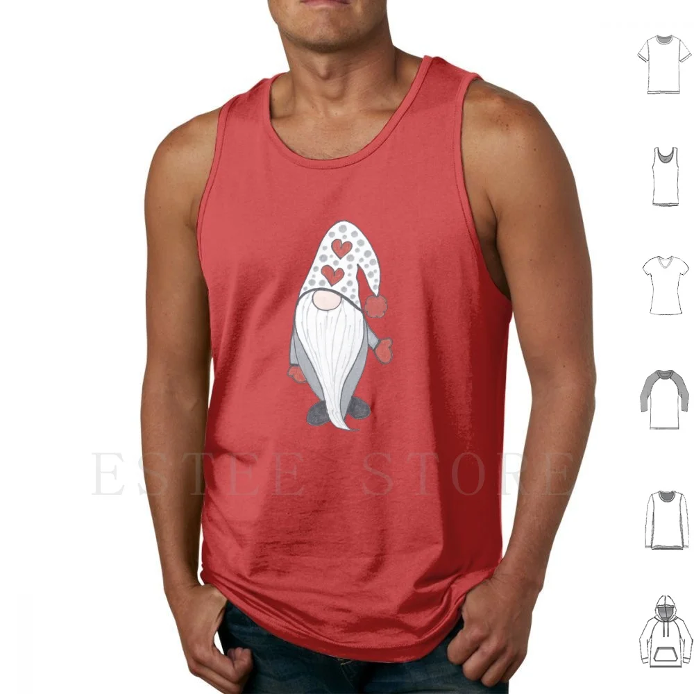 Grey Christmas Santa Tank Tops Vest Sleeveless Grey Christmas Santa Xmas Snow Gray White Winter Holiday Cute Festive