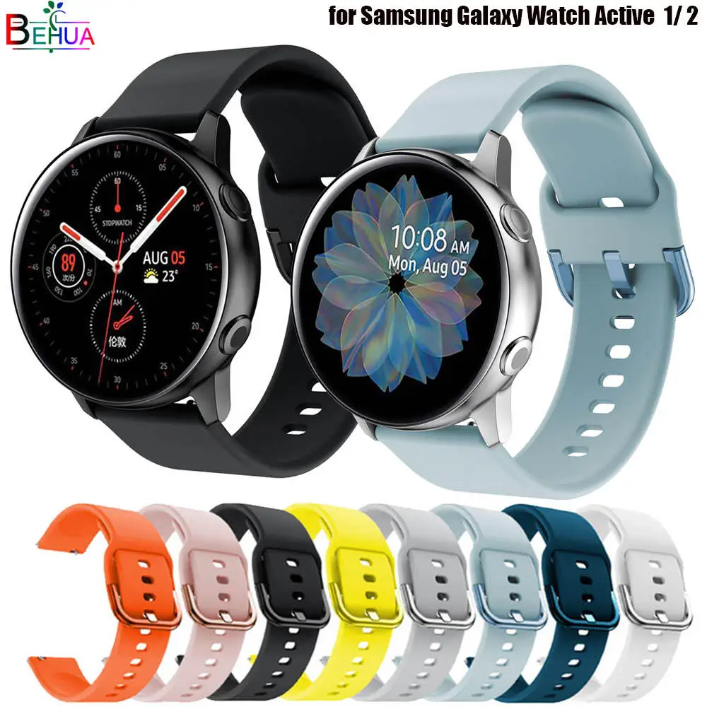 silicone Original  watchband For Samsung Galaxy watch active1 active 2 40mm 44mm  / 3 41mm smart watchstrap Replacement bracelet