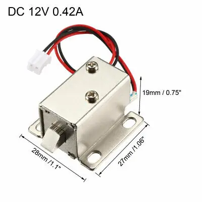 1pc DC 12V 0.42A 6mm Mini Electromagnetic Solenoid Lock Assembly for Electirc Lock