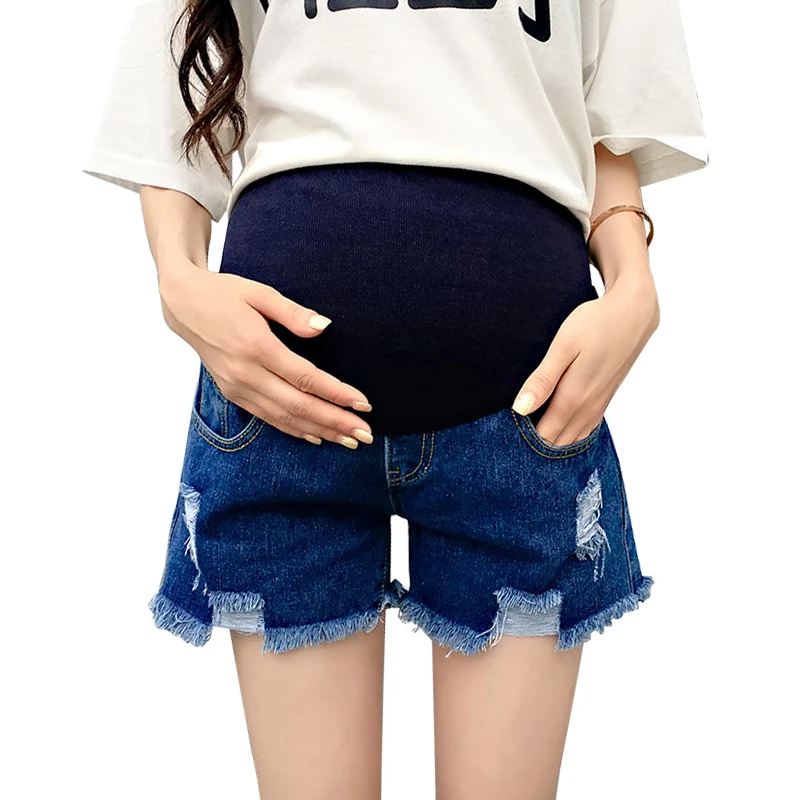 Hot Sale 2023 Summer New Arrival Maternity Fashion Short Jeans Denim   Pants For Pregnant Women Pregnancy  Clothes