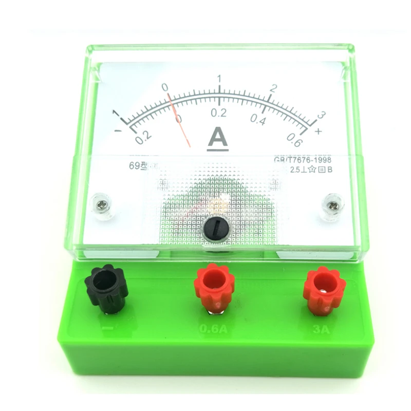 Amperímetro de circuito eléctrico físico, voltímetro, voltímetro, equipo de experimentos para estudiantes de secundaria