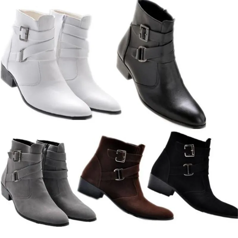 Men Boots Fashion Microfiber Leather Fur Boots Winter Nubuck Leather Warm Men Shoes Outdoor boots