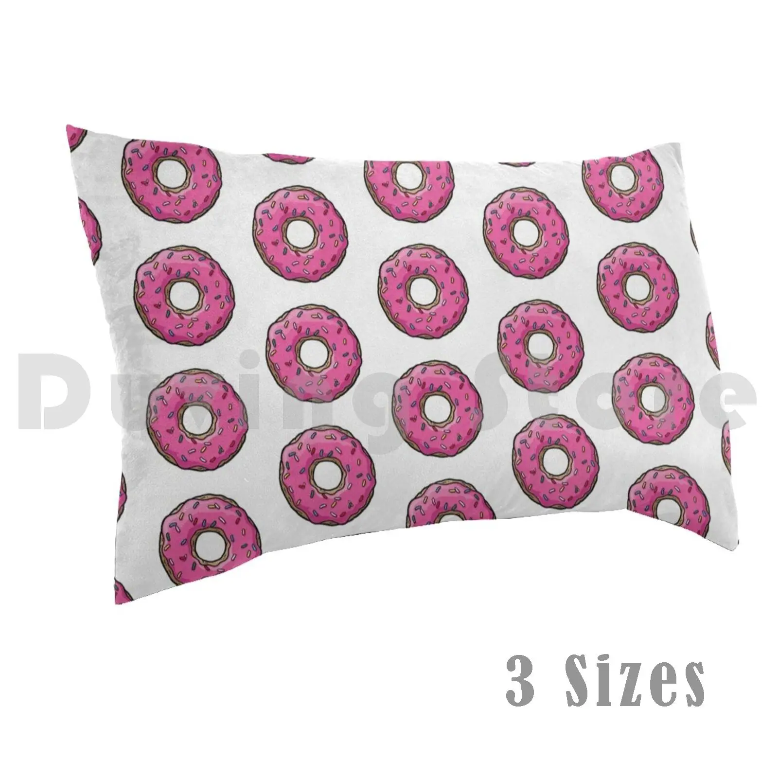 Donut Pillow Case Printed 35x50 Donut Netflix Bart Homer Margin Lisa Maggie Could Ned Flanders Milhouse Moe