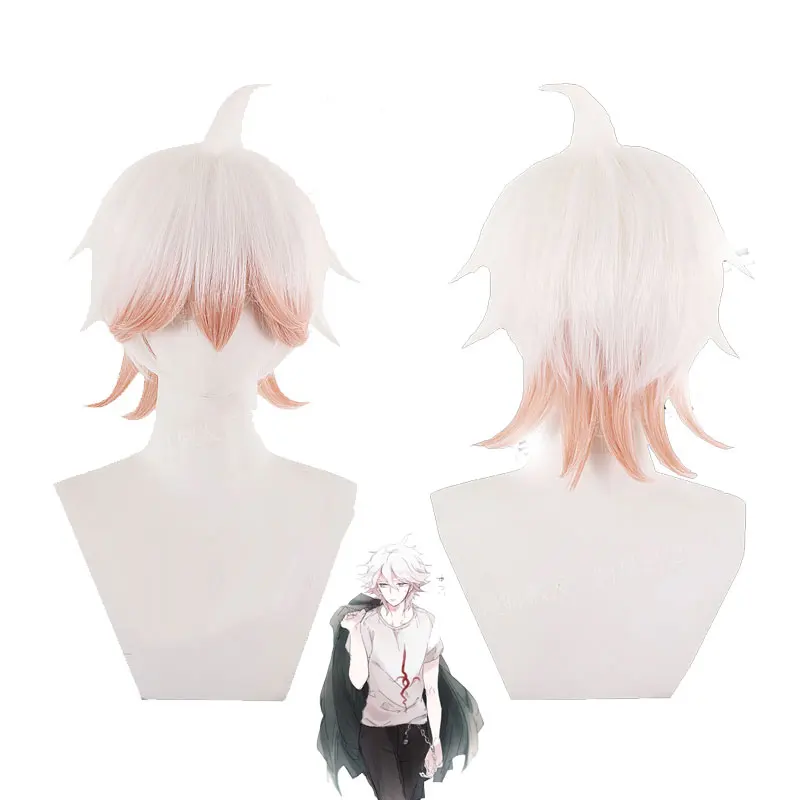 Komaeda Nagito Wig Danganronpa Cosplay Wig Anime Cosplay Hair Synthetic Heat Resistant Hair Komaeda Nagito Cosplay