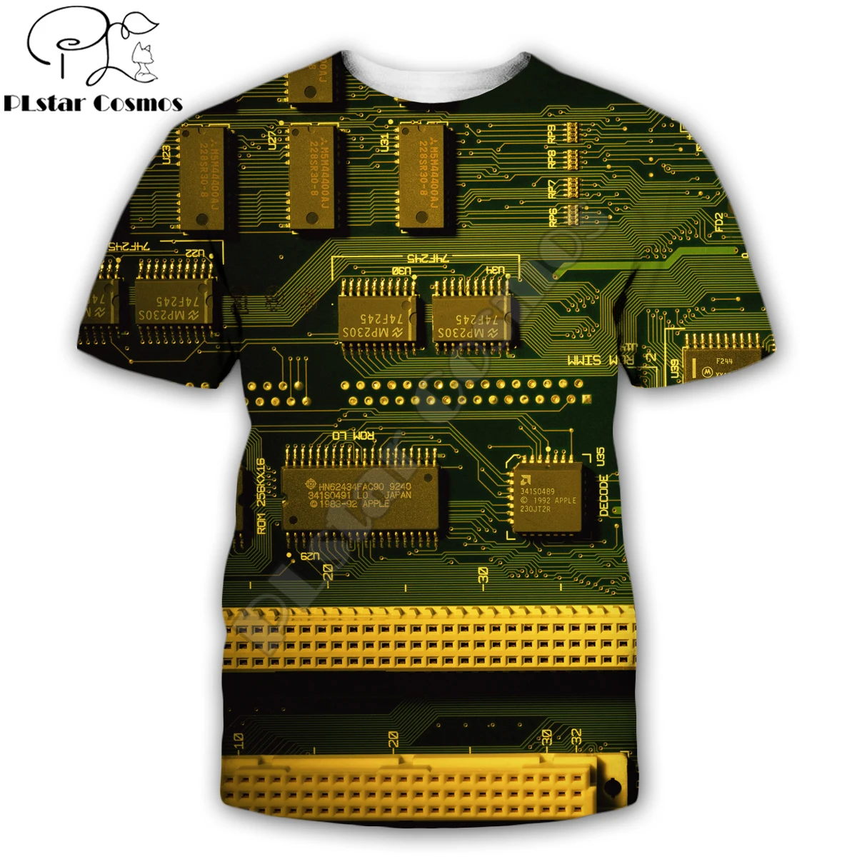 PLstar Cosmos Summer Men t-shirt Beautiful Electronic chip 3D Printed Harajuku Casual short Sleeve Tee shirts Unisex tops QDL027