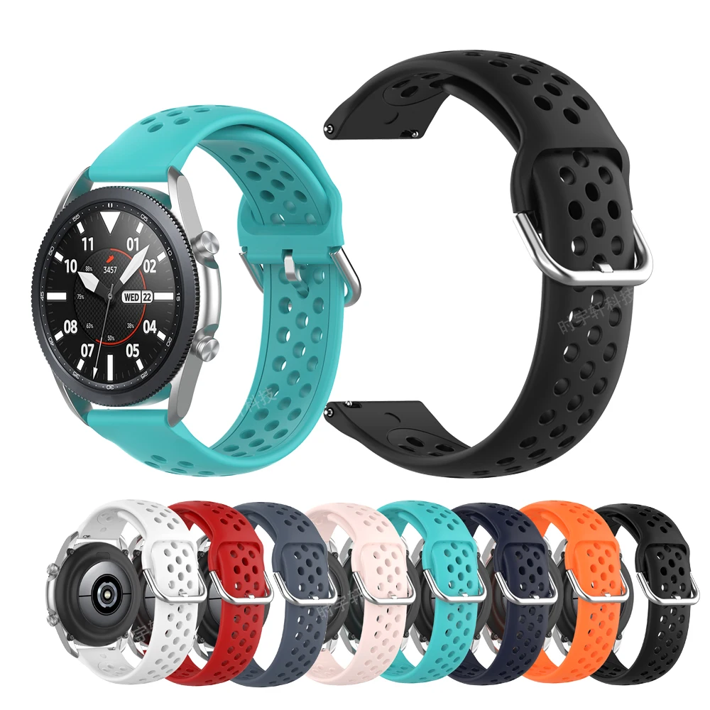 20mm22mm pulseiras de relógio para samsung observa 341/45mm para galaxy system 42mm para galaxy system 46mm para móvel 2/3 cinto esporte preto