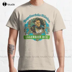 Augustiner Munich Beer...Lagerbier Hell Classic T-Shirt Custom Aldult Teen Unisex Digital Printing Tee Shirt Fashion Funny New