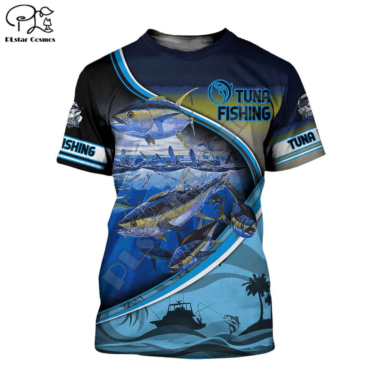 PLstar Cosmos Tuna Fishing New Fashion Men/Women T-shirt 3d Fishing Print Designed Stylish Summer Tshirt Brand Tops Tees Style-1
