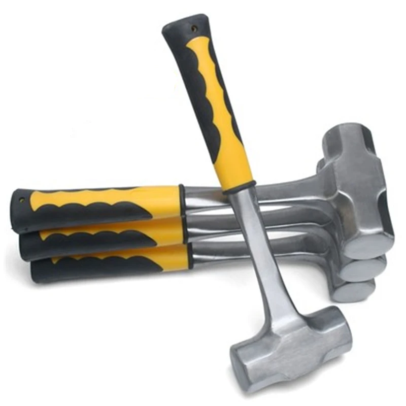 Ein stück club hammer in einem stück griff 3 LB - 4 £ heavy duty stein hammer gummi griff sledg hammer