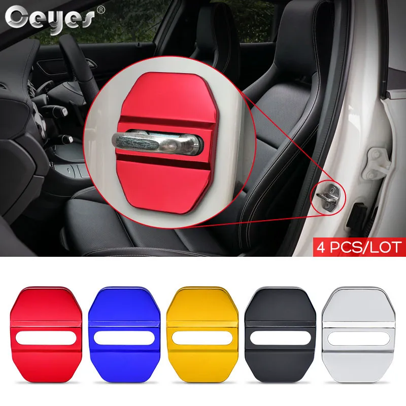 

Ceyes 4pcs Car Accessories Door Lock Covers Case For Fiat Abarth 500 For Mercedes Benz Amg W212 W213 W211 For Bmw M Auto Styling