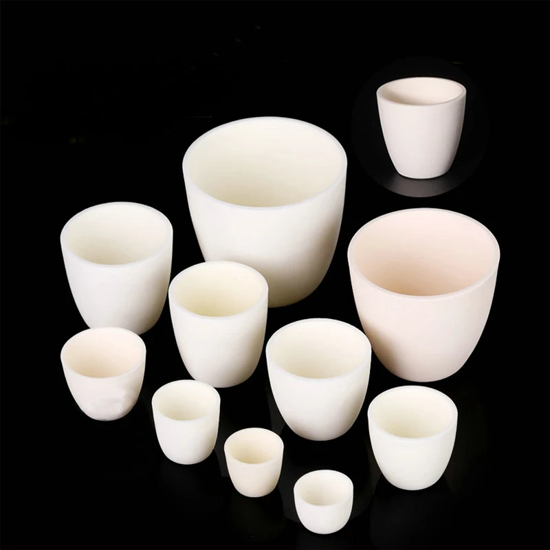 1pcs capacity arc-shaped 99% pure alumina crucible ceramic crucible 5/8/10/20/25/30/50/70/100/150/200/300/500ml