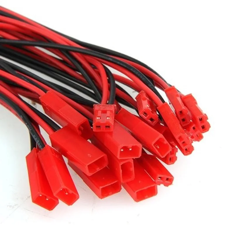 20pcs 100mm 150mm 200mm JST Male Female Connector Plug For RC Lipo Battery Car Boat Drone Airplane ( 10 pair )