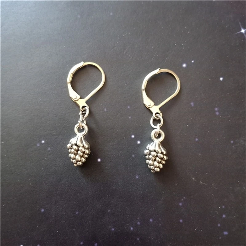 Pinecone Leverback Earrings Pinecone Jewellery Winter Earrings Clip Earrings Nut Earrings Handmade Earrings