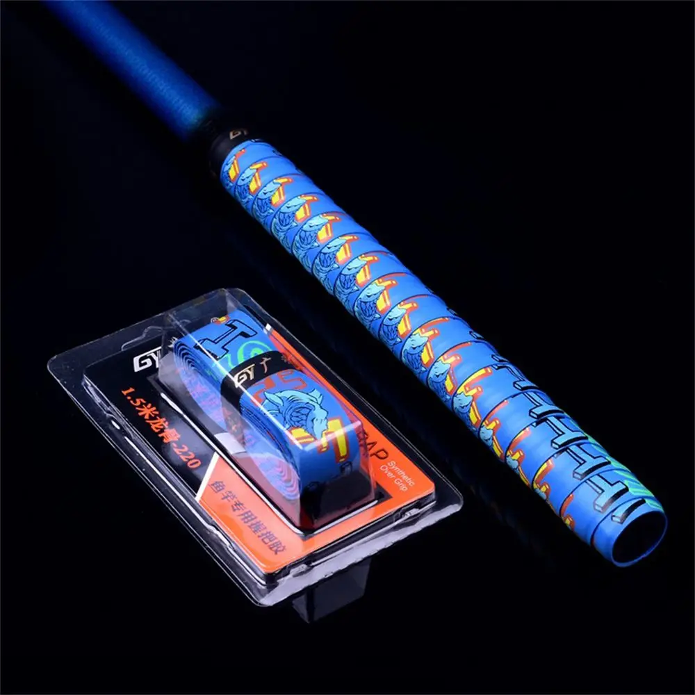 1.5m Insulation Sweat-absorbent Camouflage Fishing Rod Sweatband Fishing Rod Grip Heat Shrink Wrap Racket Handle Grips