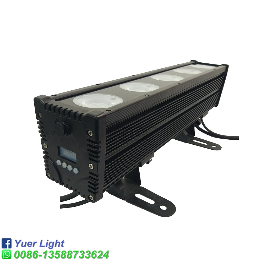 Water Proof IP65 5X30W COB RGBW 4IN1 LED Wall Washer Light DMX512 9/24CH Strobe Dyeing Effect Lighting DJ Disco Wedding Club