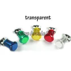 1pc 12V 33mm transparent plated LED Light Illuminated Push Button With Micro Switch button Credict start button for arcade kit